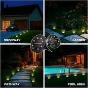 Solar Ground Lights 8‑Pack – IP68 Waterproof Pathway Lights