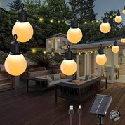 Warm White Solar Garden Lights – 100 LEDs, USB, Waterproof