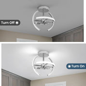 Curved LED Ceiling Light – 22W Cool White, Silver