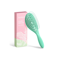 Anti-Tangle Detangling Hair Brush for Wet & Dry Hair, Spiral Massaging Brush, Purple