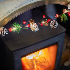 2M Pre-Lit Christmas Garland with 20 LED Lights