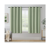 Blue Herringbone Eyelet Curtains – Thermal Insulated 72 Inch Drop, 2 Panels
