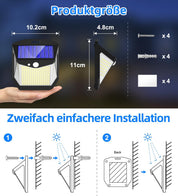 4 Pack Solar Motion Sensor Lights