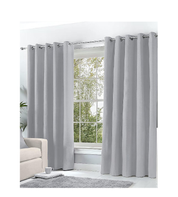 Thermal Blackout Eyelet Curtains with Tiebacks – 46x72 Inch, Navy Blue, 2 Panels