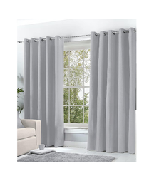 Thermal Blackout Eyelet Curtains with Tiebacks – 46x72 Inch, Navy Blue, 2 Panels