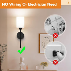 2 Pack Rechargeable Wall Sconces with Remote, 9 Colors Dimmable