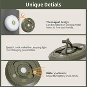 Rechargeable Camping String Lights – 20M, Portable, Multi-Mode