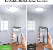 24W Square LED Ceiling Light, IP44, 5000K Daylight