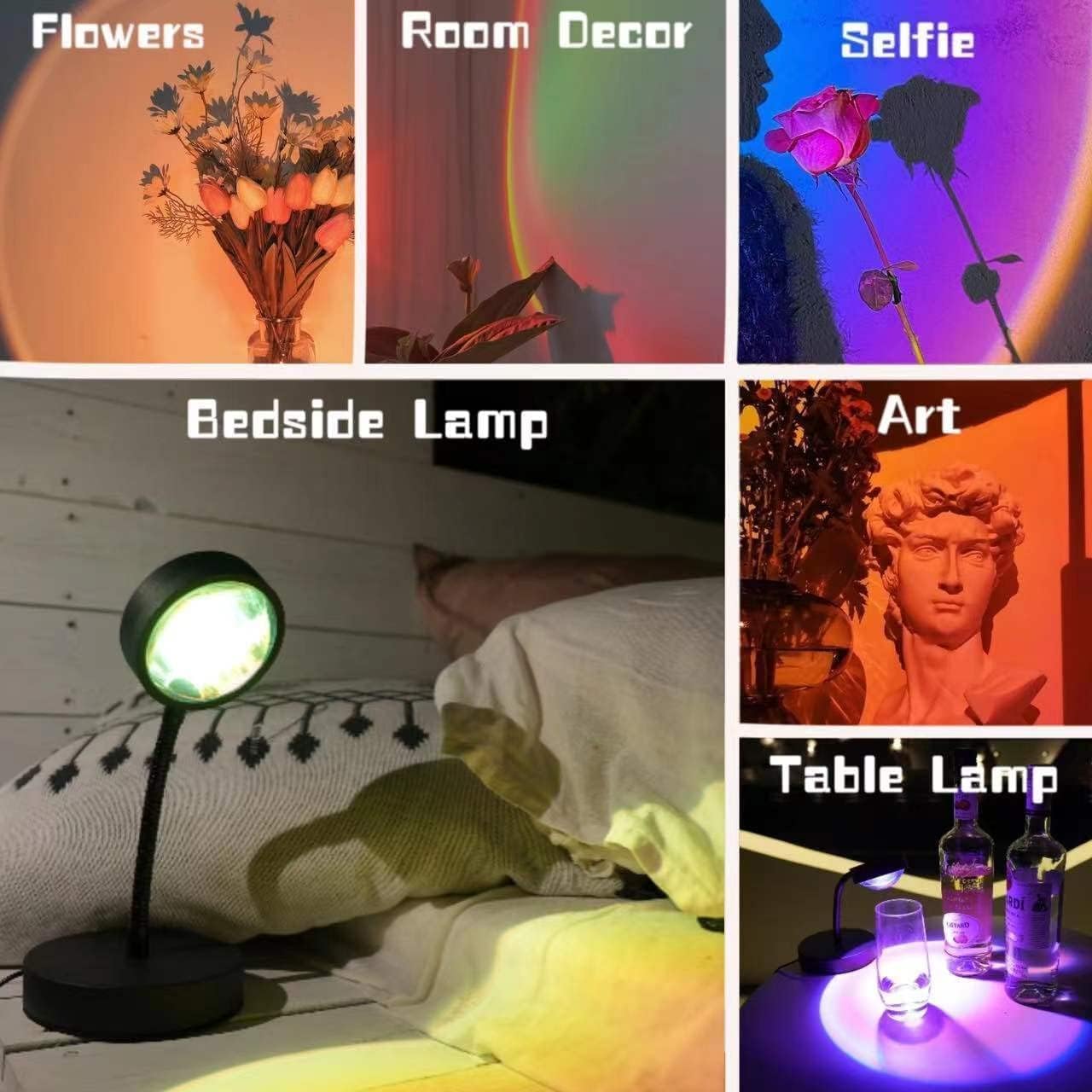 Sunset Projection Lamp with 16 Colors and Timer