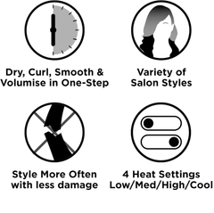 3-in-1 One-Step Blow-Dry Multi Styler – Dryer, Curler & Volumiser with Attachments