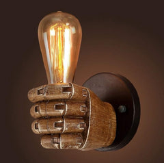 Antique Fist Wall Sconce Light Vintage Industrial E27 Lamp