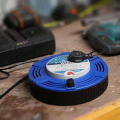 4 Socket 15M Extension Lead Cable Reel with Thermal Cut-Out, 10A Blue/Black