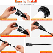 Solar Torch Lights – 6 Pack, Flickering Flame & Steady Modes, Waterproof Outdoor Garden Lights