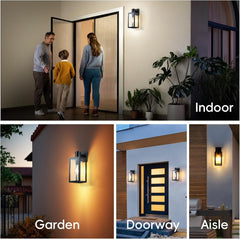 Motion Sensor Outdoor Wall Light, Dusk to Dawn Waterproof Sconce