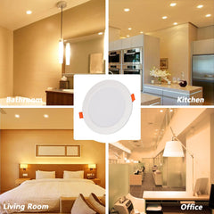 Sloped Ceiling Recessed Lighting - Ultra Slim 20W LED Downlights, Round Spotlights