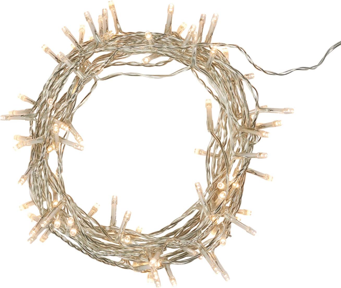 8m Plug-in Fairy Lights – 100 Warm White LEDs