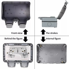 Waterproof Outdoor Double Pole Switched Socket Box – Safe External Electrical Plug