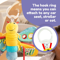 LAMAZE Freddie the Firefly – Clip-On Pram & Stroller Toy, Sensory Baby Toy for Newborns 0–6 Months