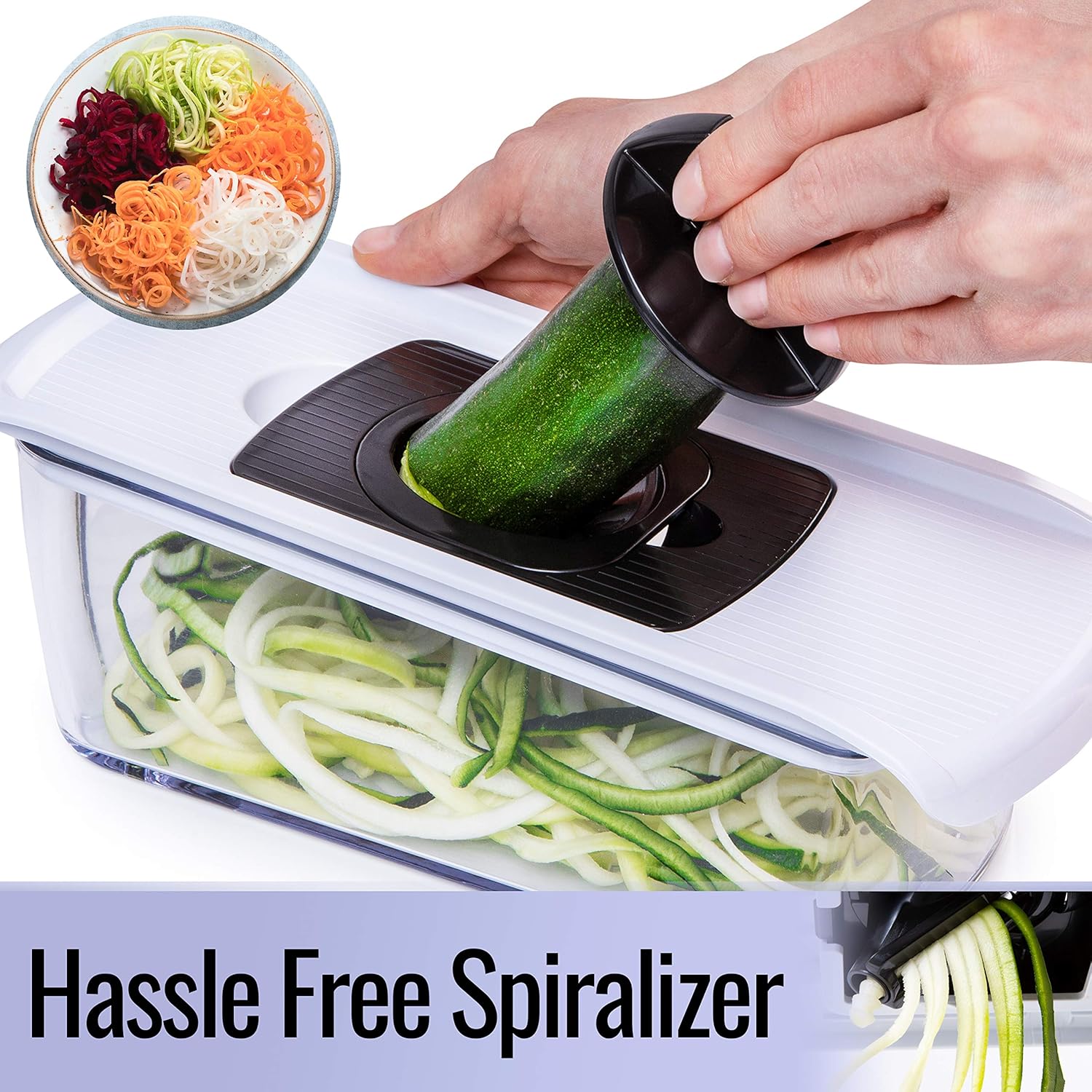 6-in-1 White Mandoline Vegetable Slicer – Multifunctional Food Cutter & Cheese Grater
