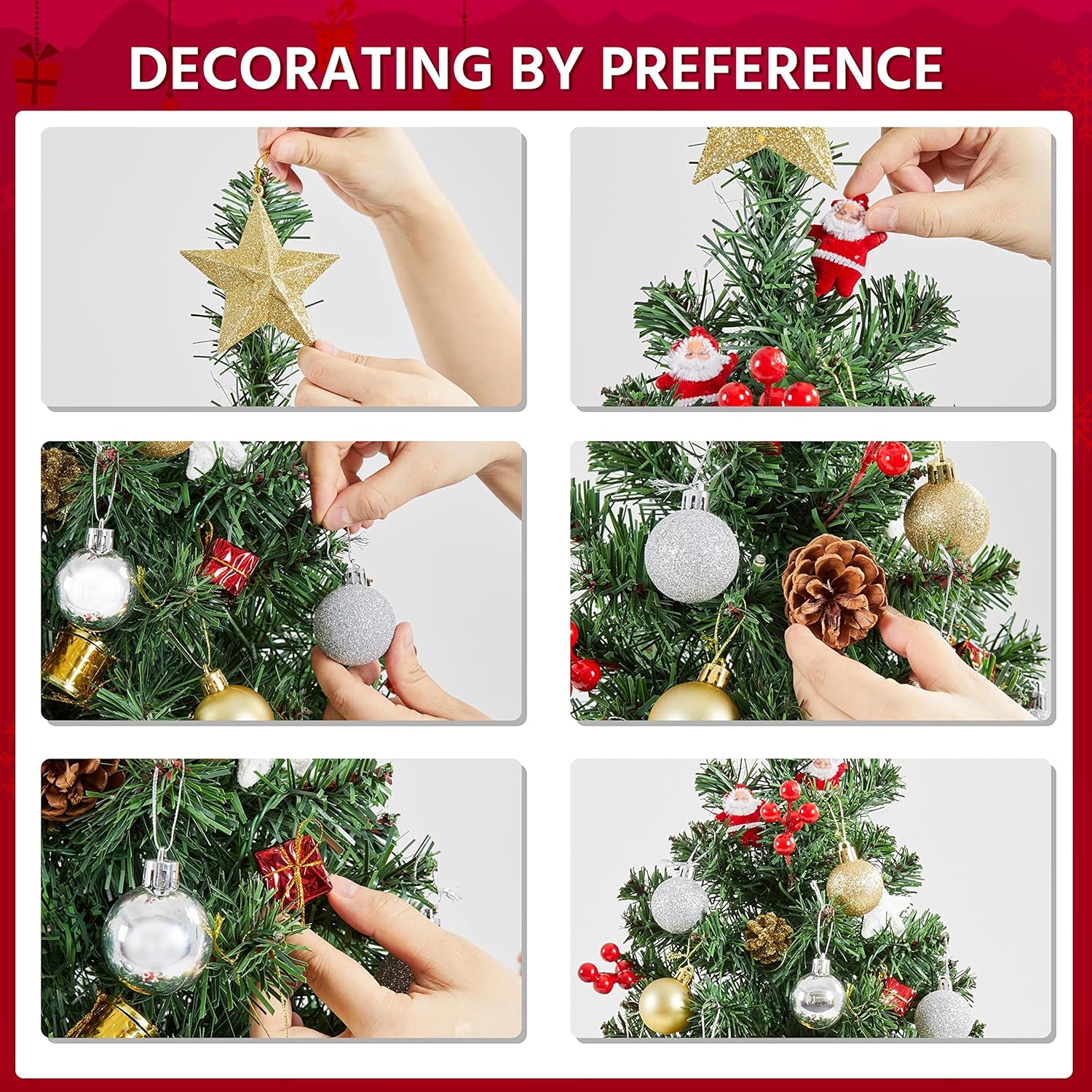 Lightweight pre-lit Christmas tree for home décor