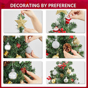 Lightweight pre-lit Christmas tree for home décor