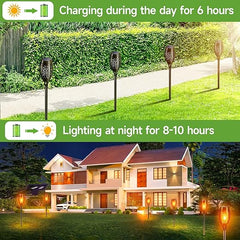 Solar Garden Lights, 4-Pack Outdoor Solar Lights, Auto On/Off, 400mAh Waterproof IP65 Solar Powered Lights, Easy Installation