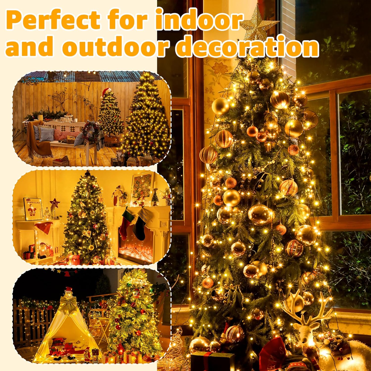 Cozy warm white LED tree decoration