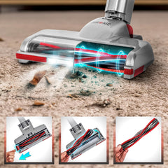 Cordless Stick Vacuum Cleaner 220W with Dual Batteries
