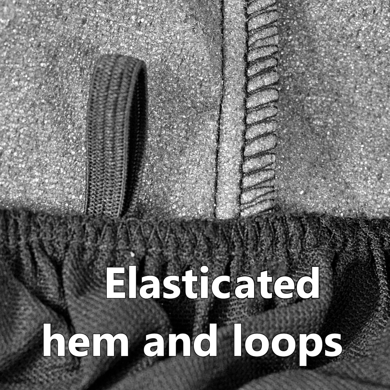 Merton Black/Grey Car Seat Covers & Rubber Boot Mat Set – Universal Fit, Washable