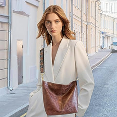 Women’s Fashion Hobo Bag – Vegan Leather Crossbody Purse with Adjustable Guitar Strap