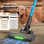 ElecKeys K10 Cordless Vacuum Cleaner, 48Kpa 580W Powerful Stick Vacuum with 65Mins Runtime, Anti-Tangle Self-Standing Rechargeable Vacuum for Pet Hair, Carpet & Home Cleaning