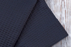 Pagnanno Hotel Quality Waffle Weave Tea Towels – 100% Cotton, Fast Drying, Pack of 3, Navy 45x70cm
