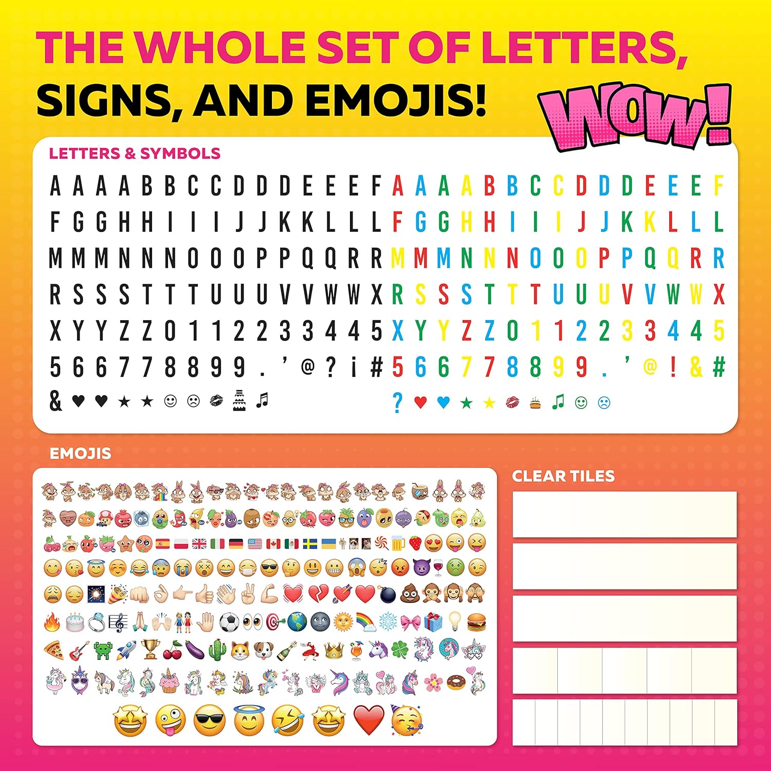 Cinema Light Box with 386 Letters, Emoji & Remote