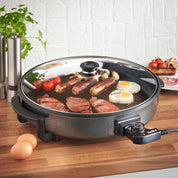 Large 6L Electric Multi Cooker Pan 42cm – 1500W Non-Stick Frying Pan with Lid & Adjustable Temperature Control