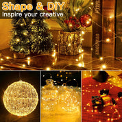 5m 50 LED Warm White Fairy Lights Battery Operated Waterproof String