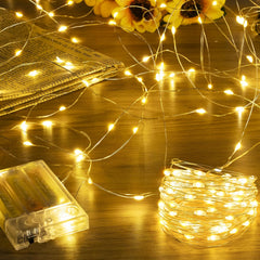 ZeMu Fairy Lights Battery Operated, 5m 50 LED Copper Wire Outdoor Indoor Lights