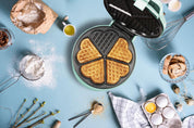 Mini Animal Cookie & Waffle Maker – 700W, Non-Stick Plates, Baking Indicator Light, Blue, Fun Mini Treats