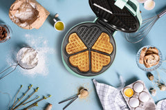 Mini Animal Cookie & Waffle Maker – 700W, Non-Stick Plates, Baking Indicator Light, Blue, Fun Mini Treats