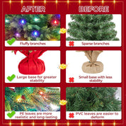 2ft Christmas tree with 62 branch tips and LED lighting