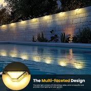 Solar Fence Lights – Outdoor Waterproof LED Wall & Step Lights for Garden, Patio, Yard, or Stairs (Warm White & Cool White Options) 10 packs