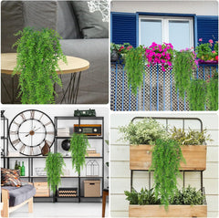 Huryfox Artificial Hanging Fern Vine – Faux Ivy Greenery for Indoor & Outdoor Home Décor