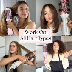 Air Dryer Brush with Adjustable Heat – 2-in-1 Hot Air Styler & Volumizer for All Hair