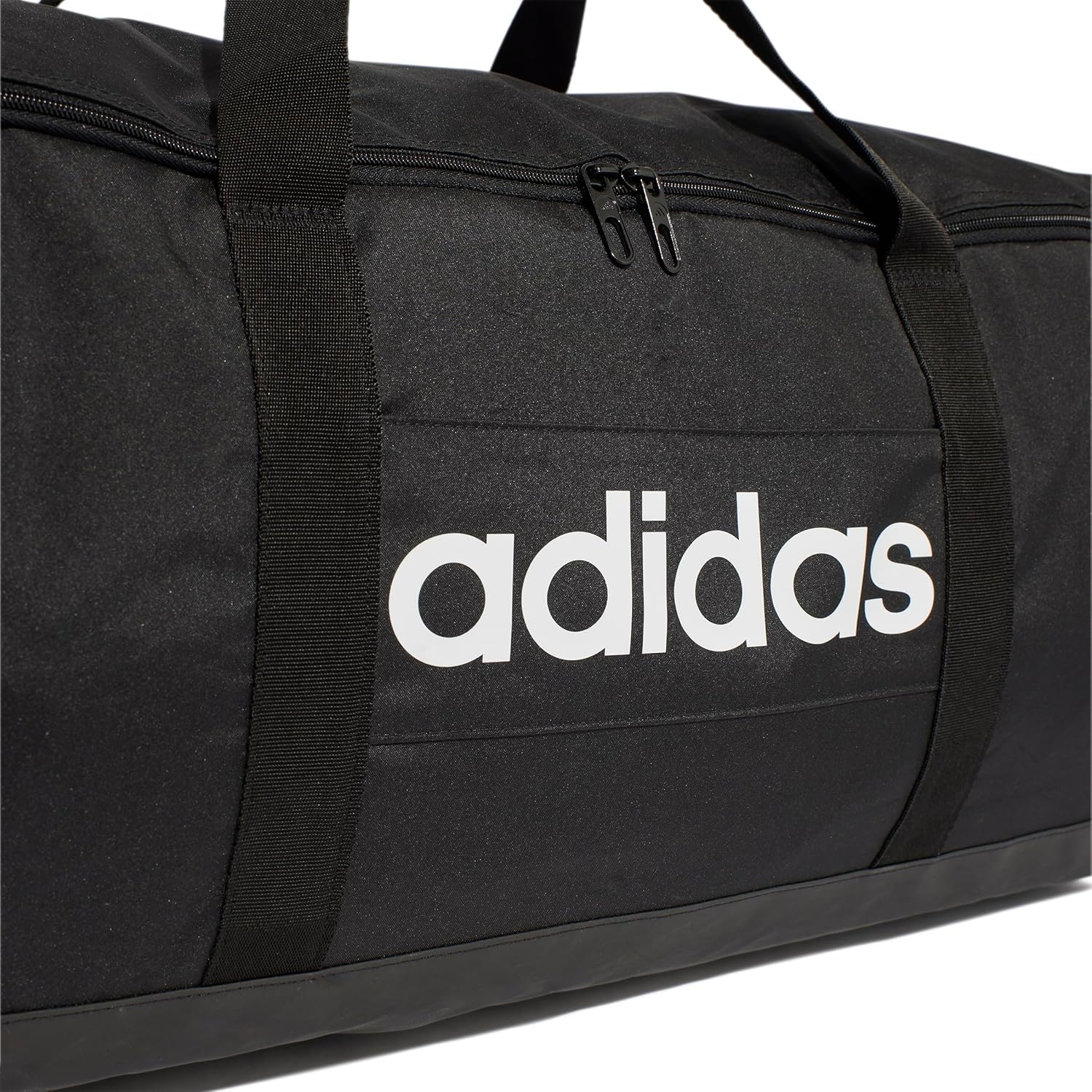 Unisex Linear Duffel Bag – Black/White, Stylish Essentials Travel & Gym Bag