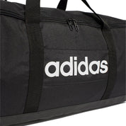 Unisex Linear Duffel Bag – Black/White, Stylish Essentials Travel & Gym Bag