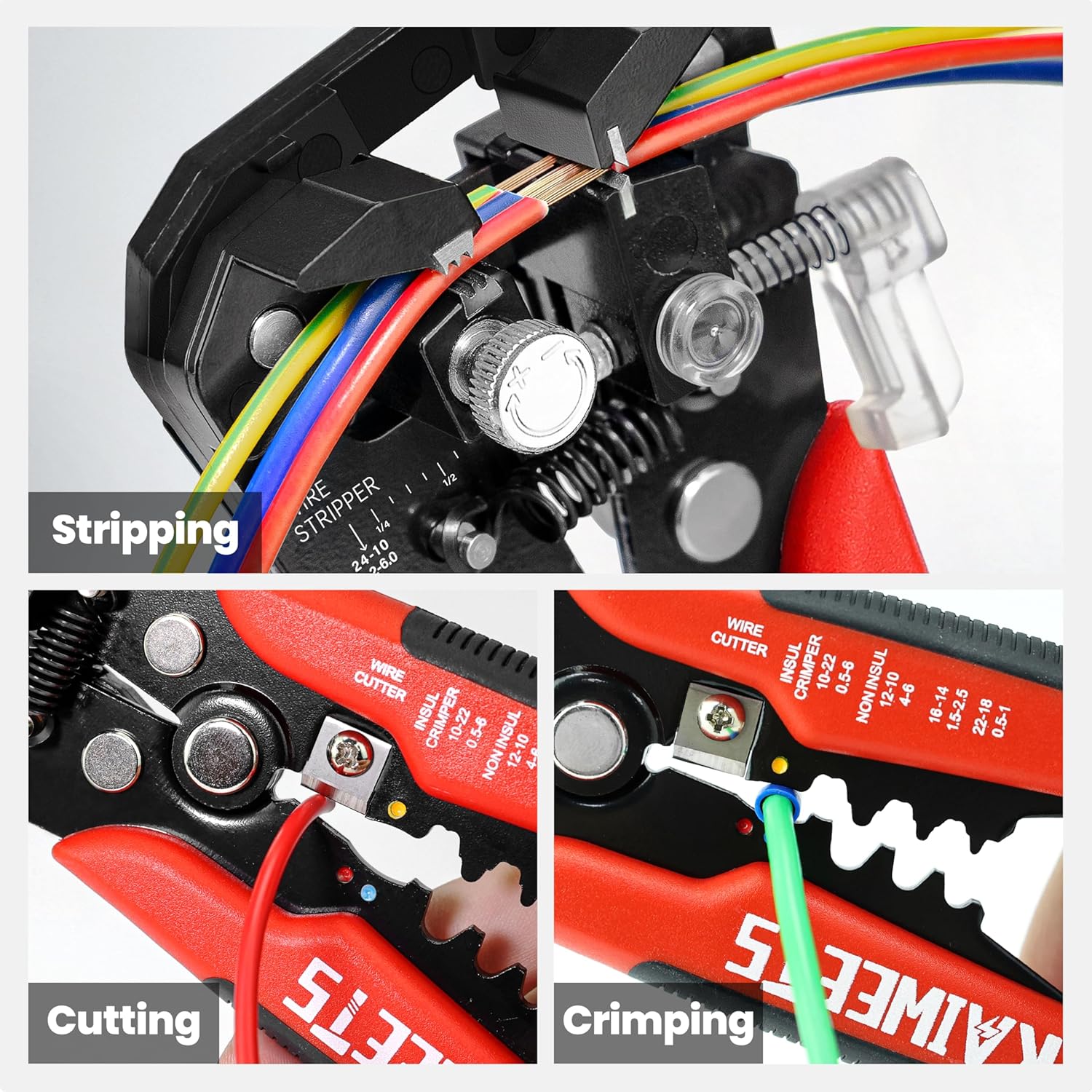 3 in 1 Wire Stripper Cutter and Terminal Crimper