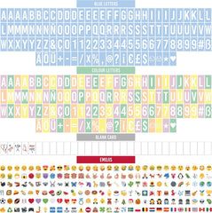BONNYCO Blue A4 Cinema Light Box 400 Letters & Emojis