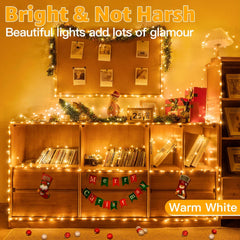 5m 50 LED Warm White Fairy Lights Battery Operated Waterproof String