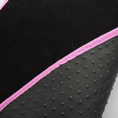 Universal Car Floor Mats Set of 4 – Black with Pink Edging & Butterfly Design