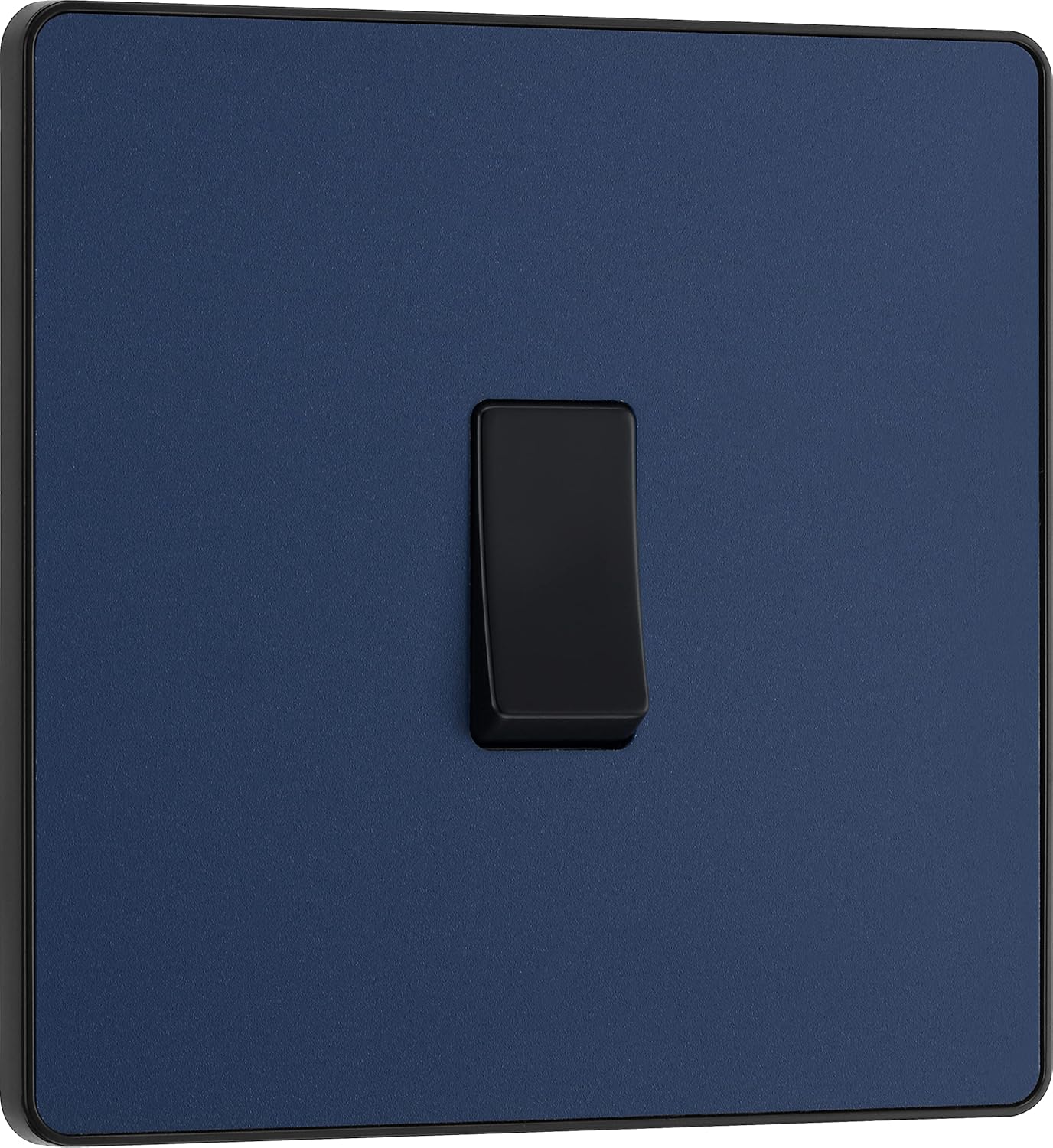 Single 2 Way Screwless Light Switch Matt Blue 20A