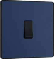 Single 2 Way Screwless Light Switch Matt Blue 20A